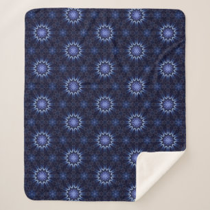 Indigo Dream Star Sherpa Blanket