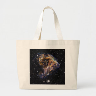 Indigo Edged Stellar Debris Cloud Large Tote Bag