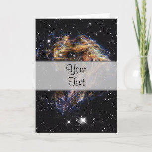 Indigo Edged Stellar Debris Cloud Thank You Card