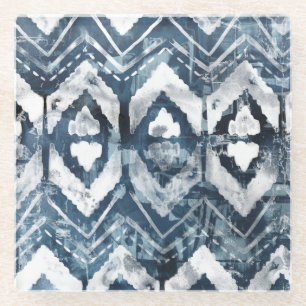 Indigo Extraction - Geometric Glass Coaster