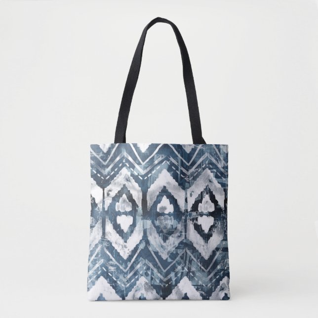 Indigo Extraction - Geometric Tote Bag (Front)