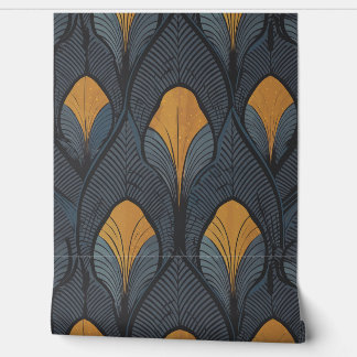 Indigo Feather Wallpaper