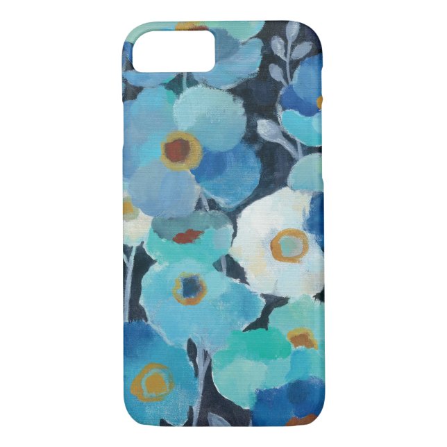 Indigo Flowers Case-Mate iPhone Case (Back)