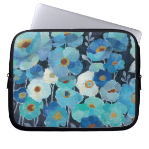 Indigo Flowers Laptop Sleeve