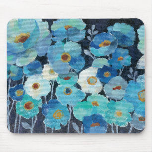 Indigo Flowers Mouse Pad