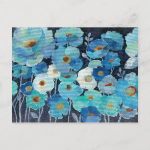 Indigo Flowers Postcard