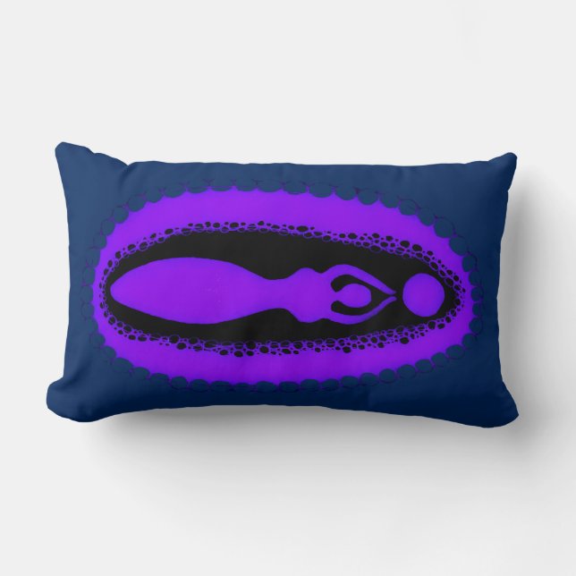 Indigo Goddess Yoni Lumbar Cushion (Front)