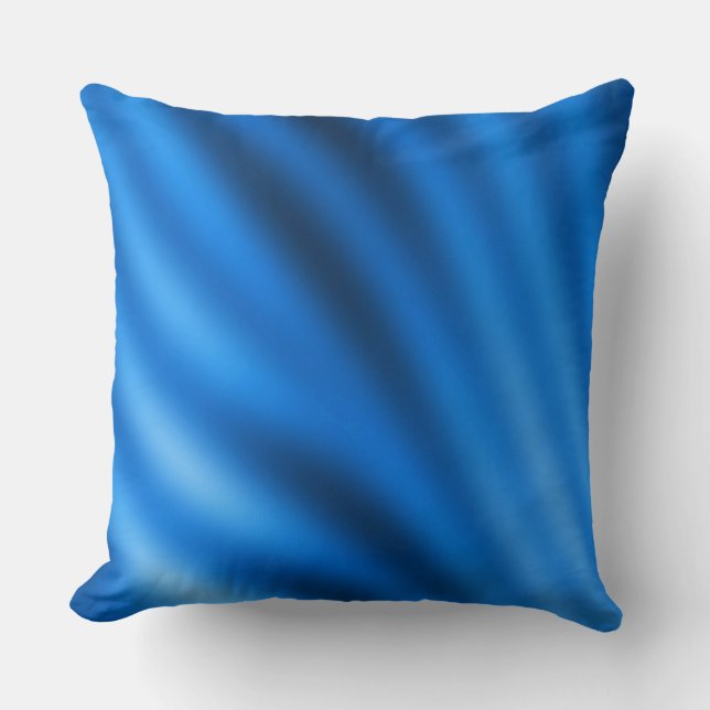 Indigo Gradient Abstract Throw Pillow (Front)