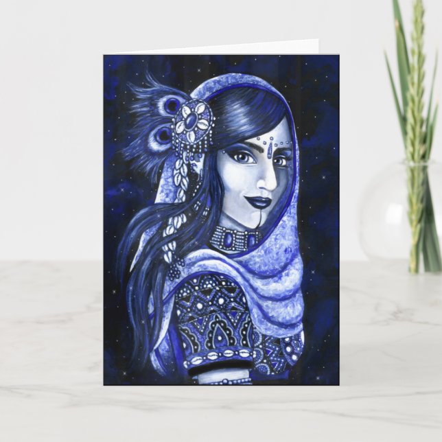 Indigo Greeting Card (Front)