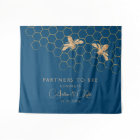 Indigo & Honeycomb Bee Wedding Shower Backdrop