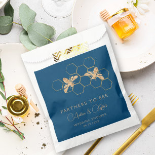 Indigo & Honeycomb Golden Bee Wedding Shower Favour Bag