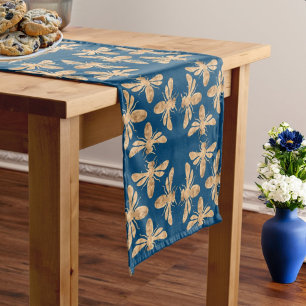Indigo & Honeycomb Golden Bee Wedding Shower Medium Table Runner
