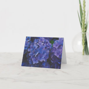 Indigo Hydrangea Dusk Note Card