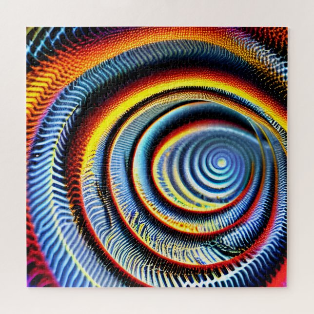 Indigo hypnosis fun pulls you into other dimension jigsaw puzzle (Horizontal)