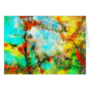 Indigo, Indigo bunting card