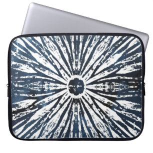Indigo Ink Radial Motif Laptop Sleeve