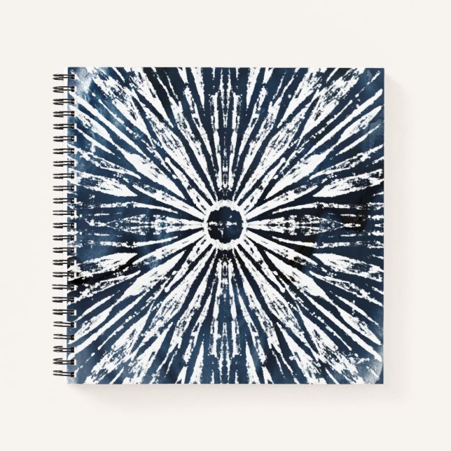 Indigo Ink Radial Motif Notebook (Front)