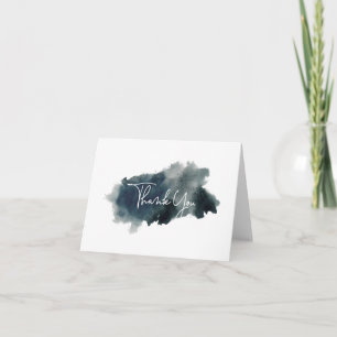 Indigo Ink Wash Thank You Note Card