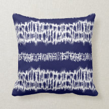 Indigo Japanese Shibori Tie Dye Stripes Print