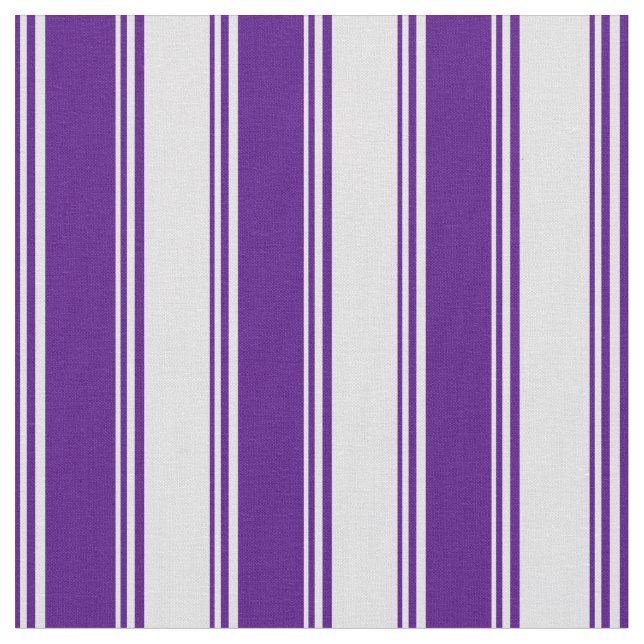 Indigo & Lavender Coloured Pattern of Stripes Fabric (Close Up)