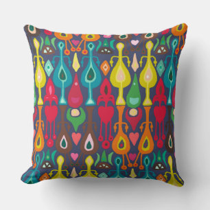 indigo love ikat cushion