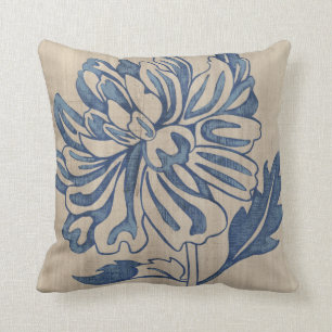 Indigo Mum Cushion