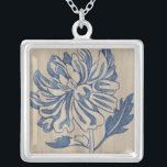 Indigo Mum Silver Plated Necklace<br><div class="desc">Floral</div>
