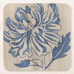 Indigo Mum Square Paper Coaster
