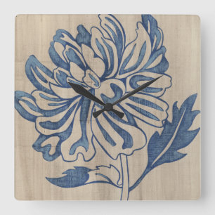 Indigo Mum Square Wall Clock