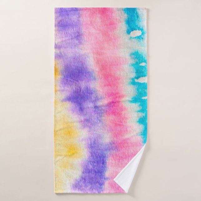 Indigo Old Dirty Wall. Dye Bohemian. Yellow Splash Bath Towel (Bath Towel)