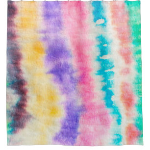 Indigo Old Dirty Wall. Dye Bohemian. Yellow Splash Shower Curtain
