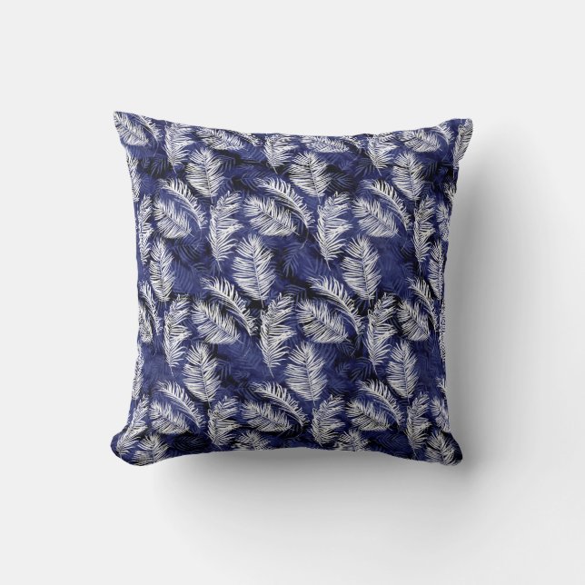 Indigo Palms Cushion (Front)
