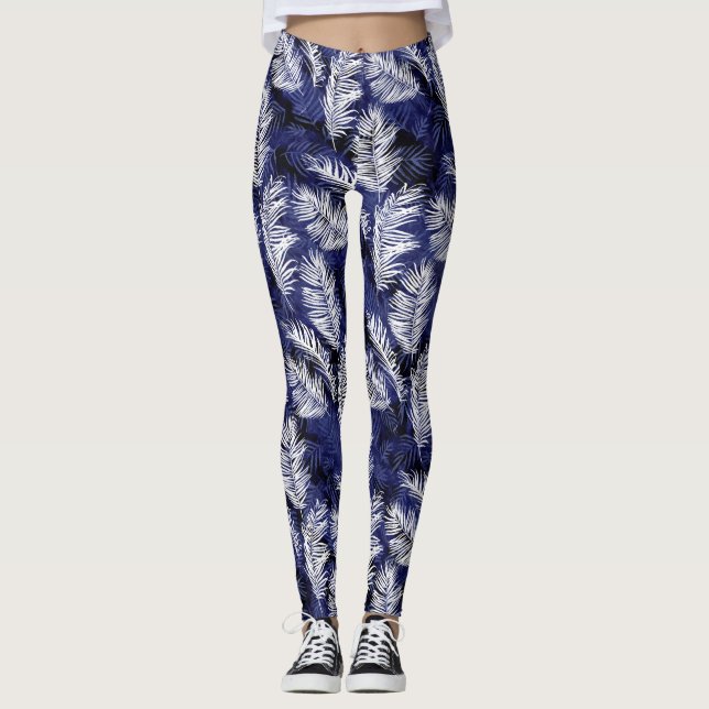 Indigo Palms Leggings (Front)