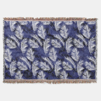 Indigo Palms Throw Blanket