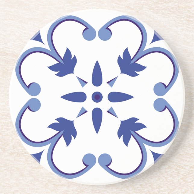 Indigo Petal Vine Coaster (Front)
