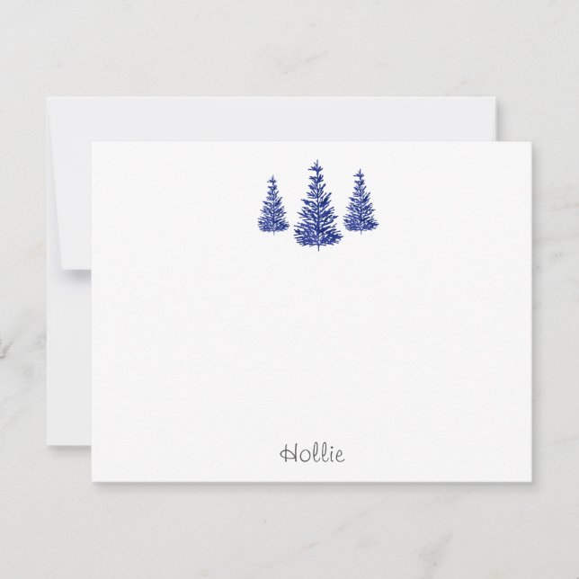 Indigo Pine Trees  Card (Front)