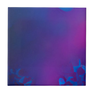 Indigo purple abstract art piece ceramic tile