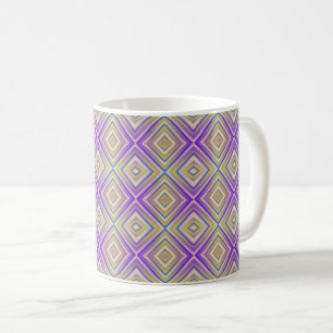 Indigo Purple Alternative Diamond Pattern Coffee Mug
