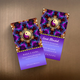 Indigo Purple Angelic Energy Healing Holistic Business Card