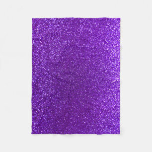 Indigo purple glitter fleece blanket