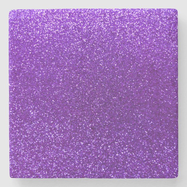 Indigo purple glitter stone coaster (Front)