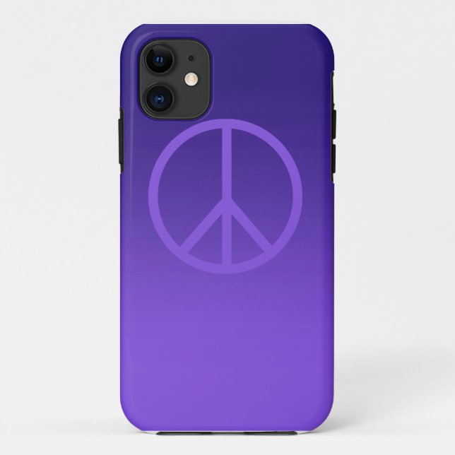 Indigo Purple Peace Sign Case-Mate iPhone Case (Back)