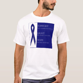 Indigo Ribbon. -Support, Light, Hope. -DBI T-Shirt