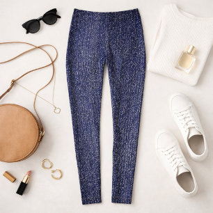 Indigo Rinse Faux Denim Leggings