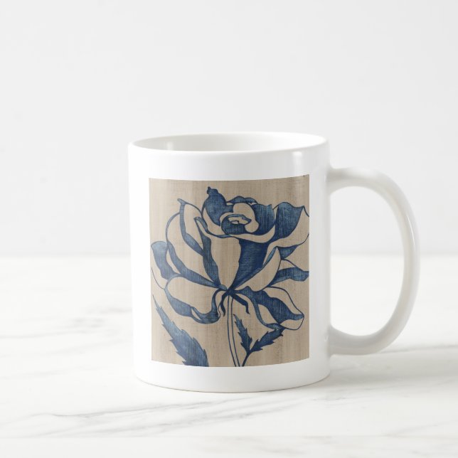 Indigo Rose Coffee Mug (Right)