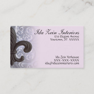 "indigo/rose" iron fleur de lis Custom Business Ca Card