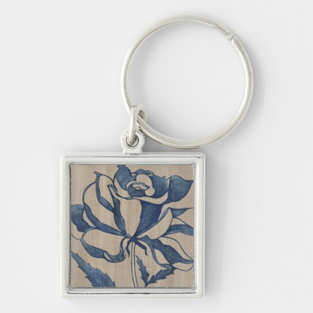Indigo Rose Key Ring (Front)