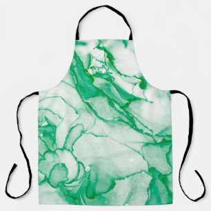 Indigo Round. Bohemian Tie Dye. Blue Roll Psychede Apron