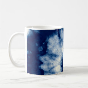 Indigo Round. Bohemian Tie Dye. Blue Roll Psychede Coffee Mug