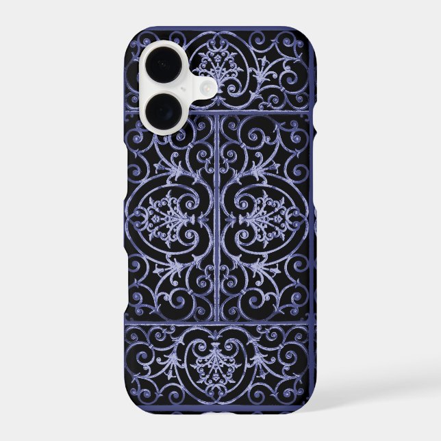 Indigo scrollwork pattern (Back)